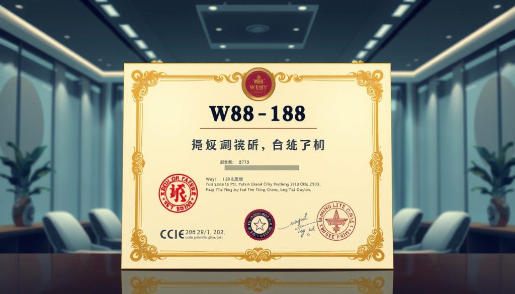 giấy phép hoạt động w88